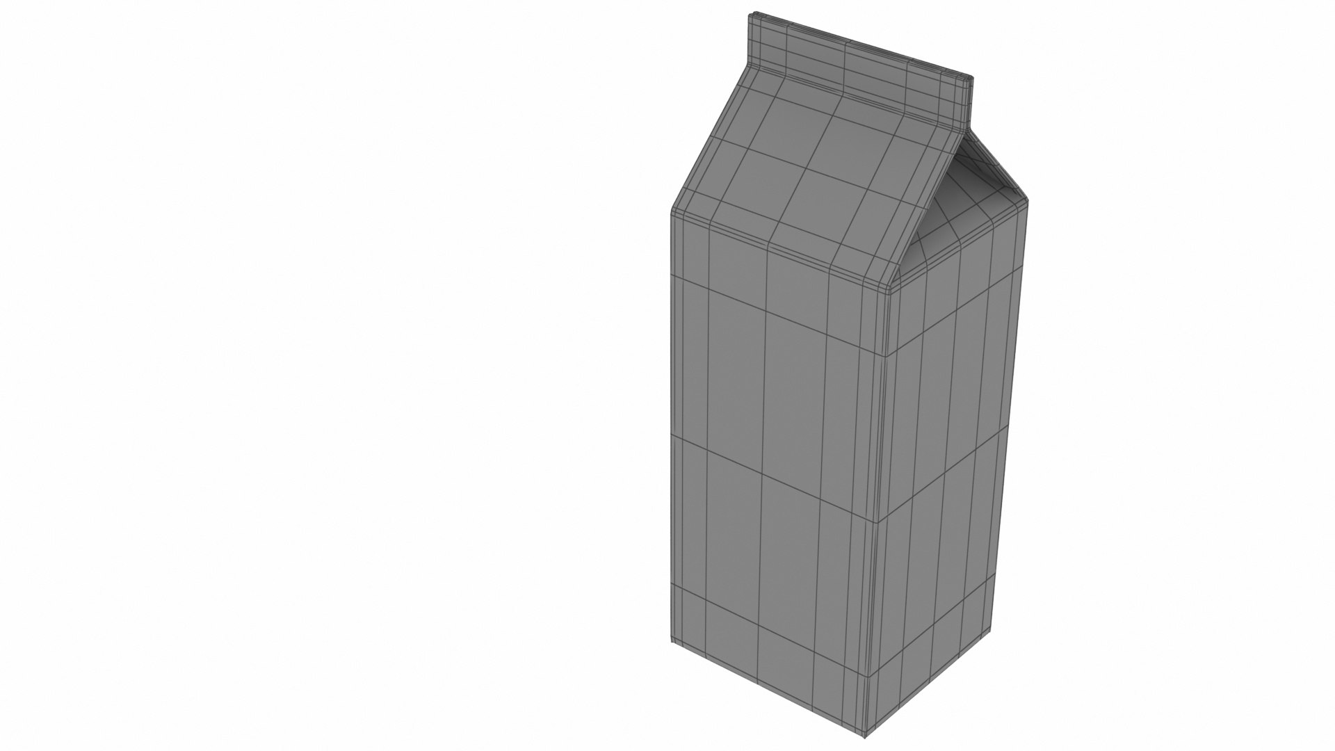 Milk Carton Box 1 Clay Model - TurboSquid 2101891