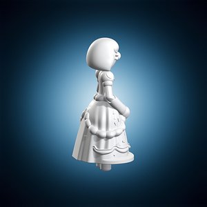 Cute Doll Girl Character 3D Figurine 3D model