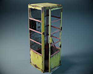 3D phone booth pbr model