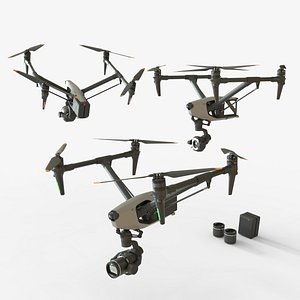 DJI Inspire 3 Professional Cinematic Drone 3D model