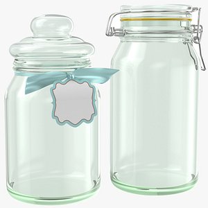 jars modeled glass 3D model