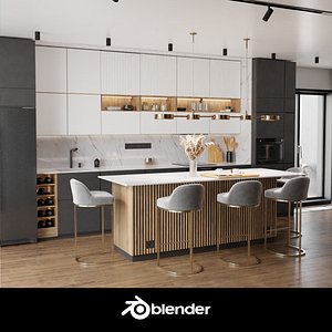Modern kitchen interior