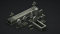 Modular Tombstone and Crypt Pack PBR
