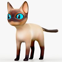 Cartoon Siamese Cat
