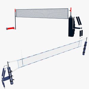 3D model Badminton Court and Volleyball Goal