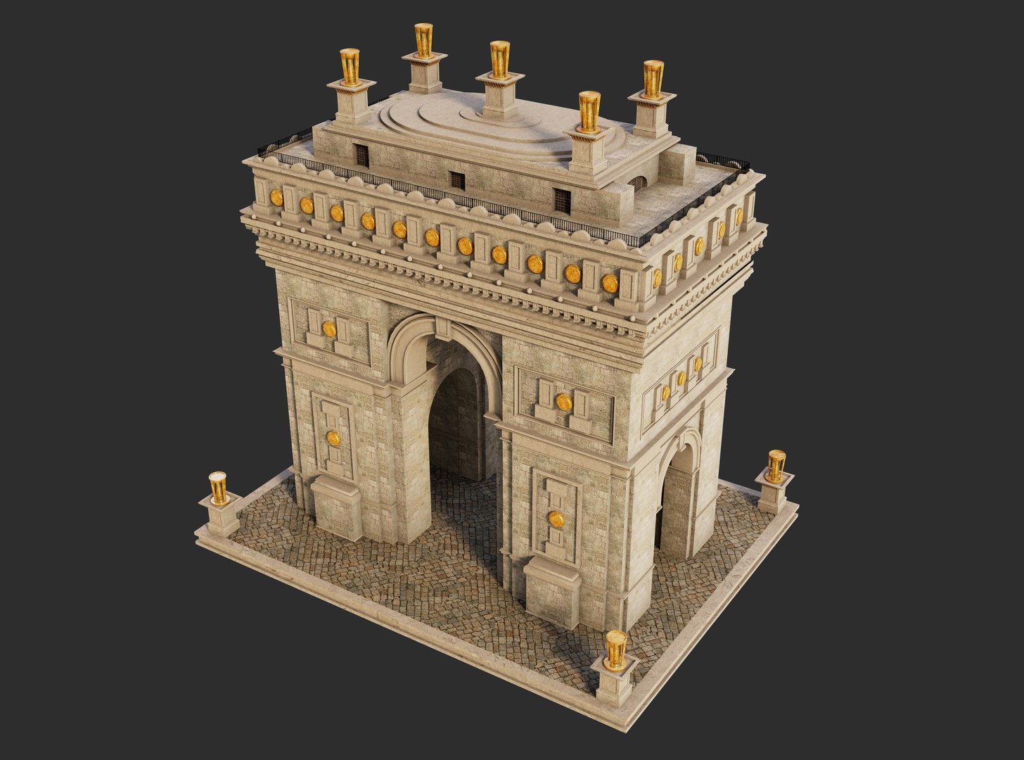Classic Arch Gate 3D Model - TurboSquid 2398209