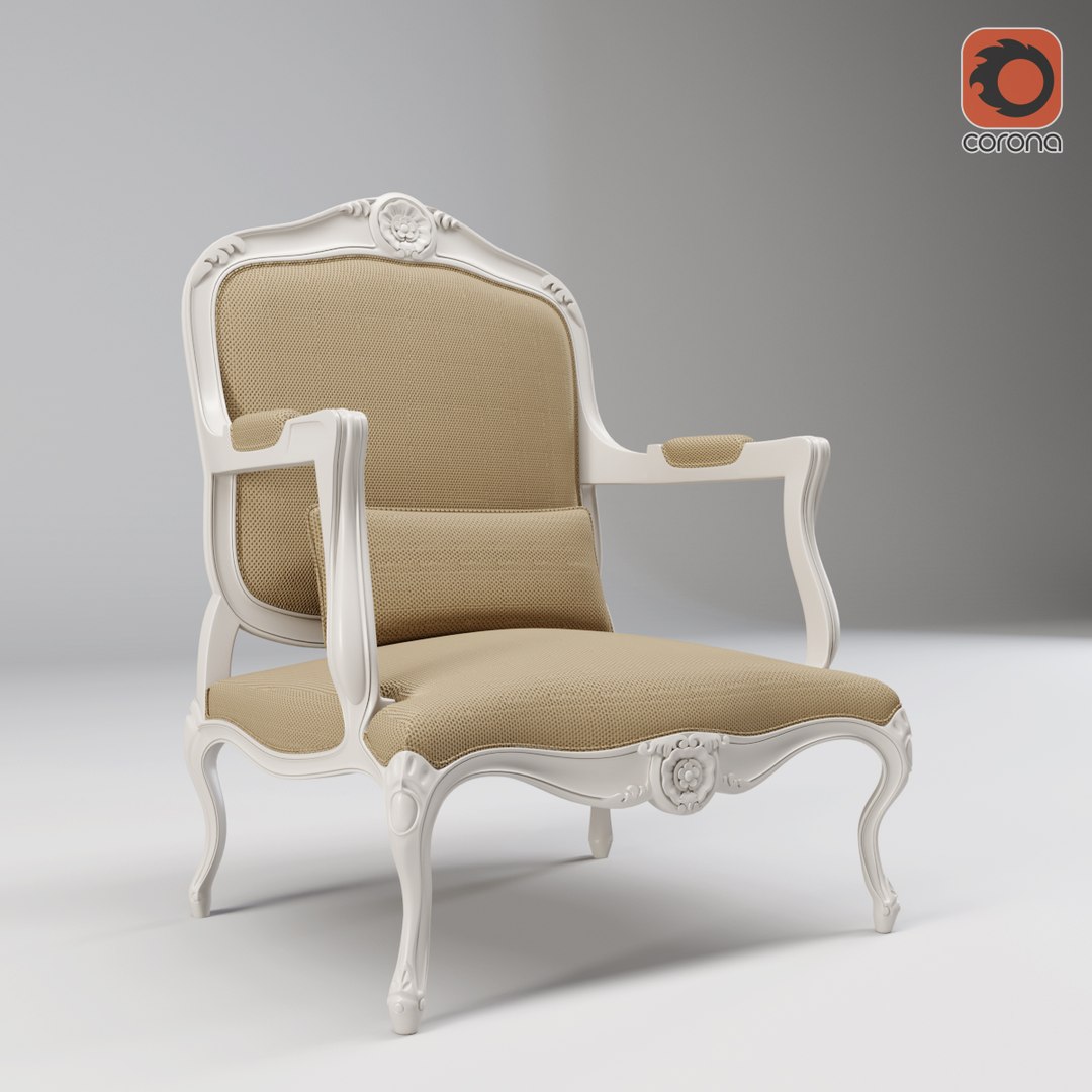3D louis xv chair - TurboSquid 1260724