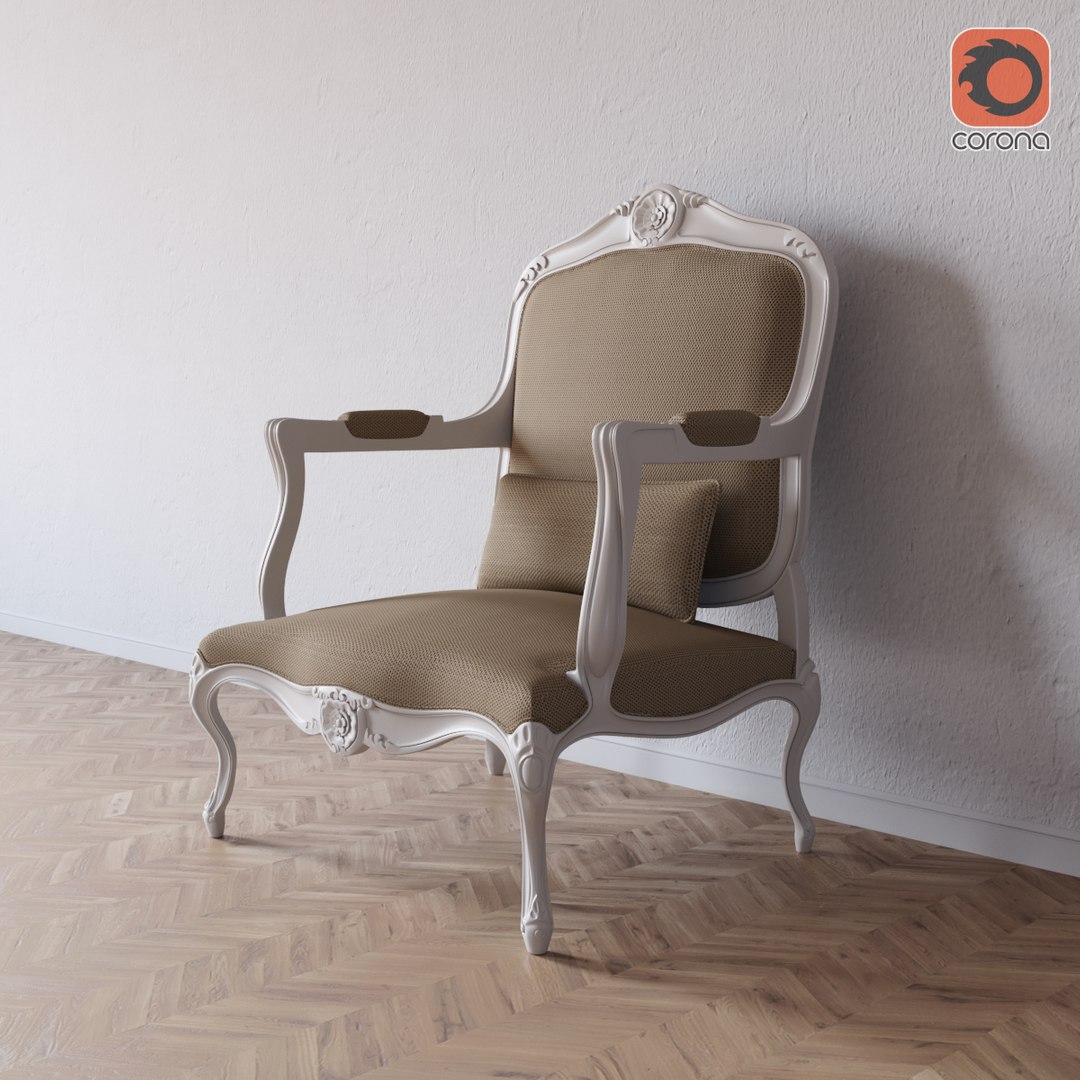 3D louis xv chair - TurboSquid 1260724