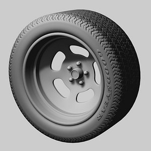3ds max sloted wheel tire