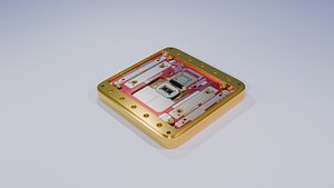 3D model Majorana 1 quantum chip