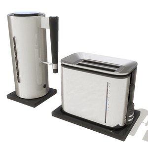kettle toaster set 3d ma