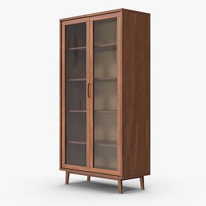 Wooden Cabinet With Glass Doors model