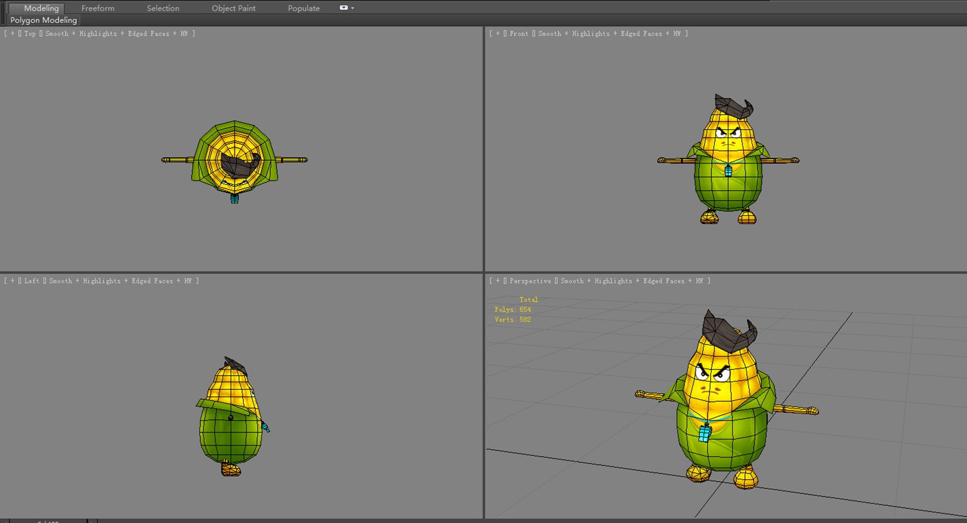 Cartoon Vegetable Mascot Corn Man 3D Model TurboSquid 1949598