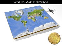 WorldMercator, High resolution 3D relief maps