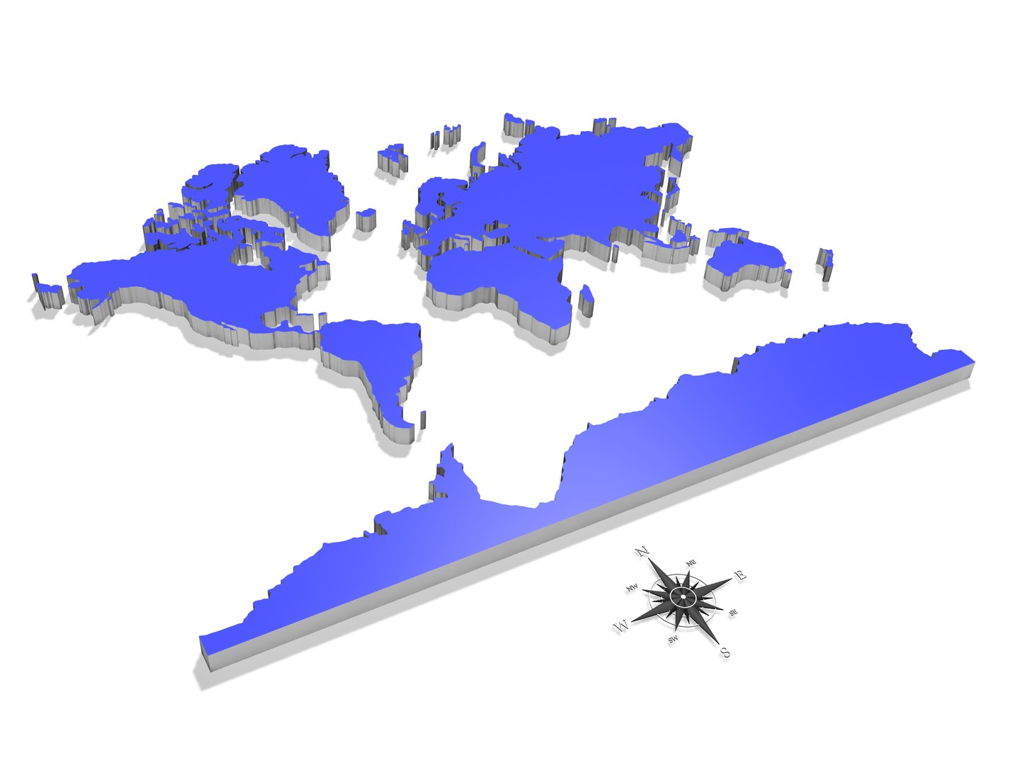 Relief World Mercator Obj