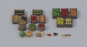 Fruits and Vegetables PBR 3D