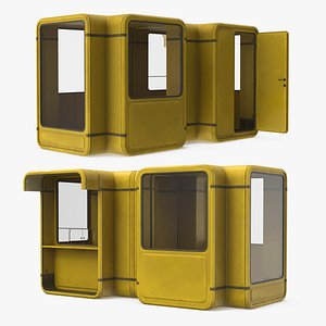 K67 Mid-Century Service Booth Yellow