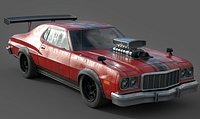 Hot Rod Lowpoly Racer Car