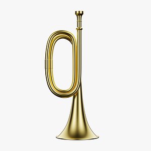 3D model trumpet brass 01