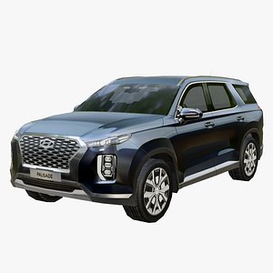 Realistic Lowpoly Car Hyundai Palisade