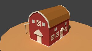 3D cartoony granary model