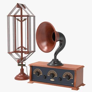 3D model Antique Radio Set