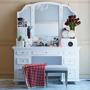 Dressing table with decor