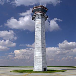 3D Airport Control Tower model