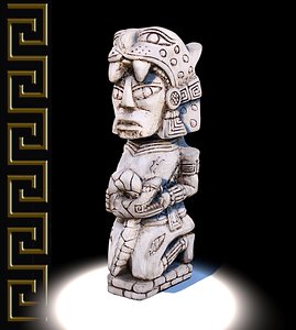 3d mayan figure replica model