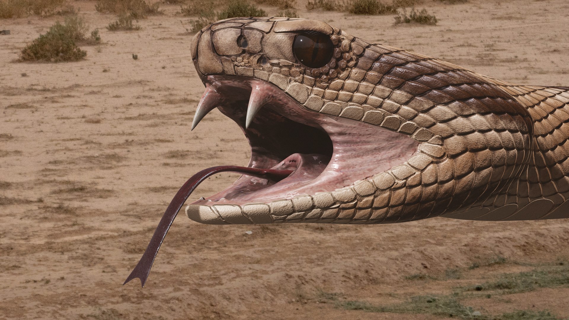 Rattle Snake 3D Model Game Ready - Team 3d Yard