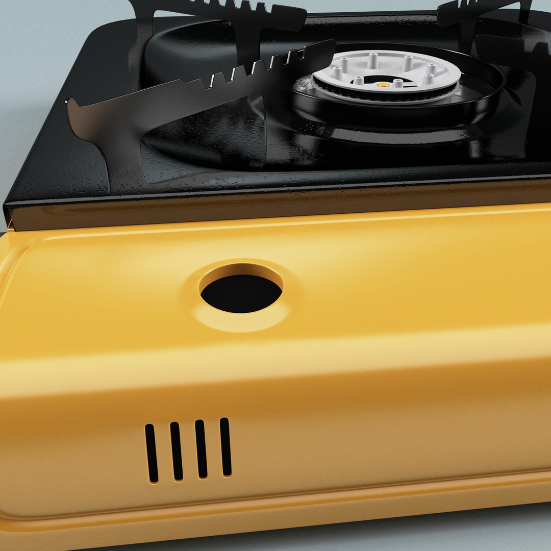 portable gas stove 3d model