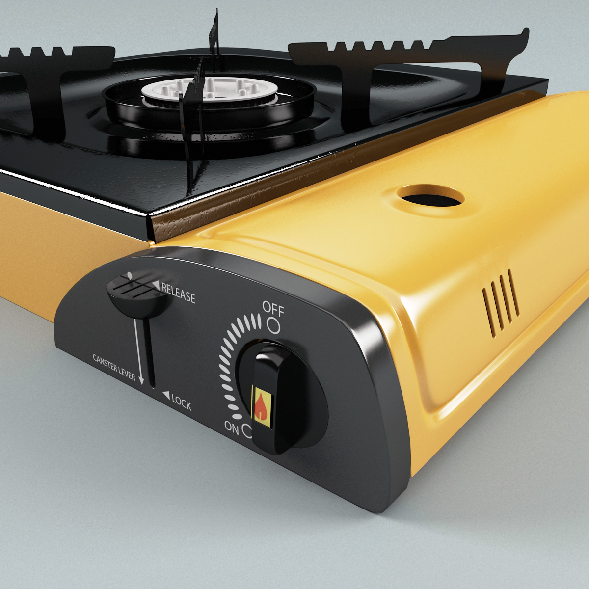 portable gas stove 3d model