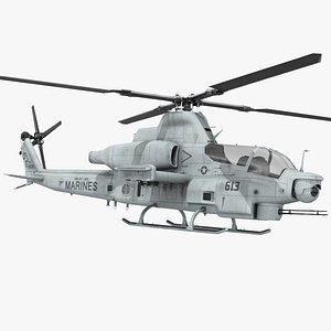 Bell AH-1Z Attack Helicopter Rigged