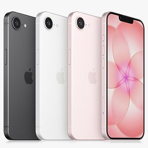 Apple iPhone 17e All colors 3D model