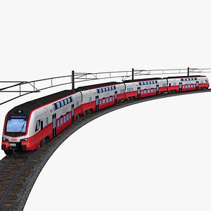 3D model oebb class 4734 doublefloor electric passenger train
