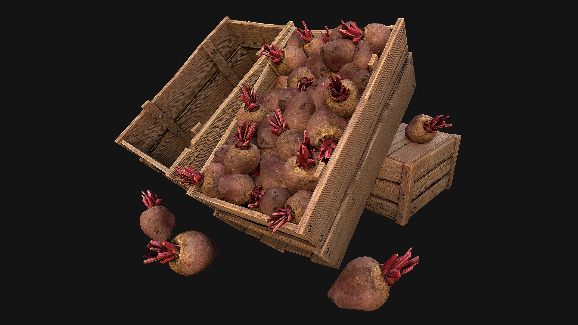 3D BeetRoot Box Crate Stand Model - TurboSquid 1920930