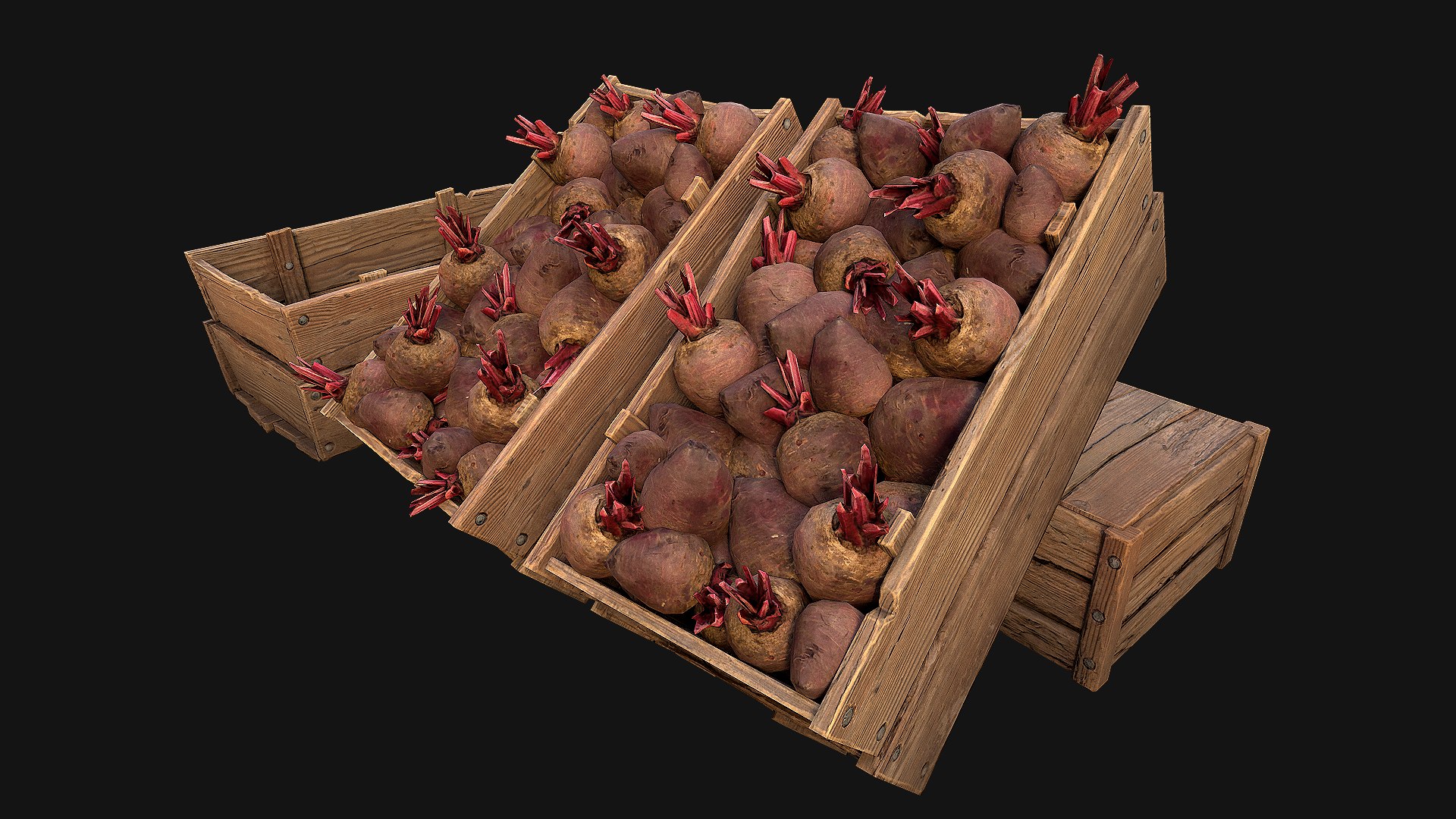 3D BeetRoot Box Crate Stand Model - TurboSquid 1920930