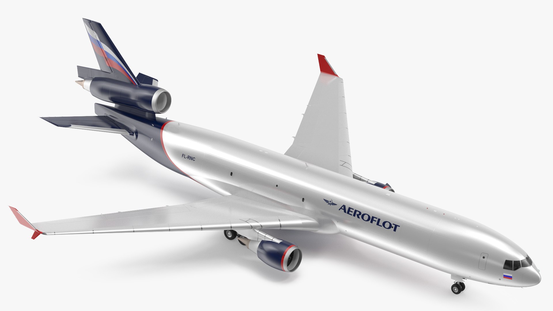 McDonnell Douglas MD11 Tri Jet Airliner Aeroflot 3D model preview