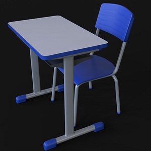 School Desk and Chair model