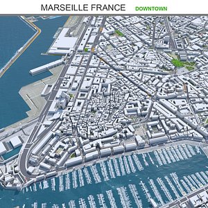 Marseille Downtown France 3D model