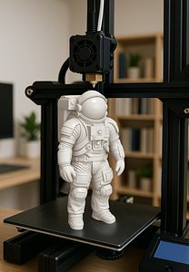 Astronaut STL 3D Printable Space Suit Character Explorer Figure