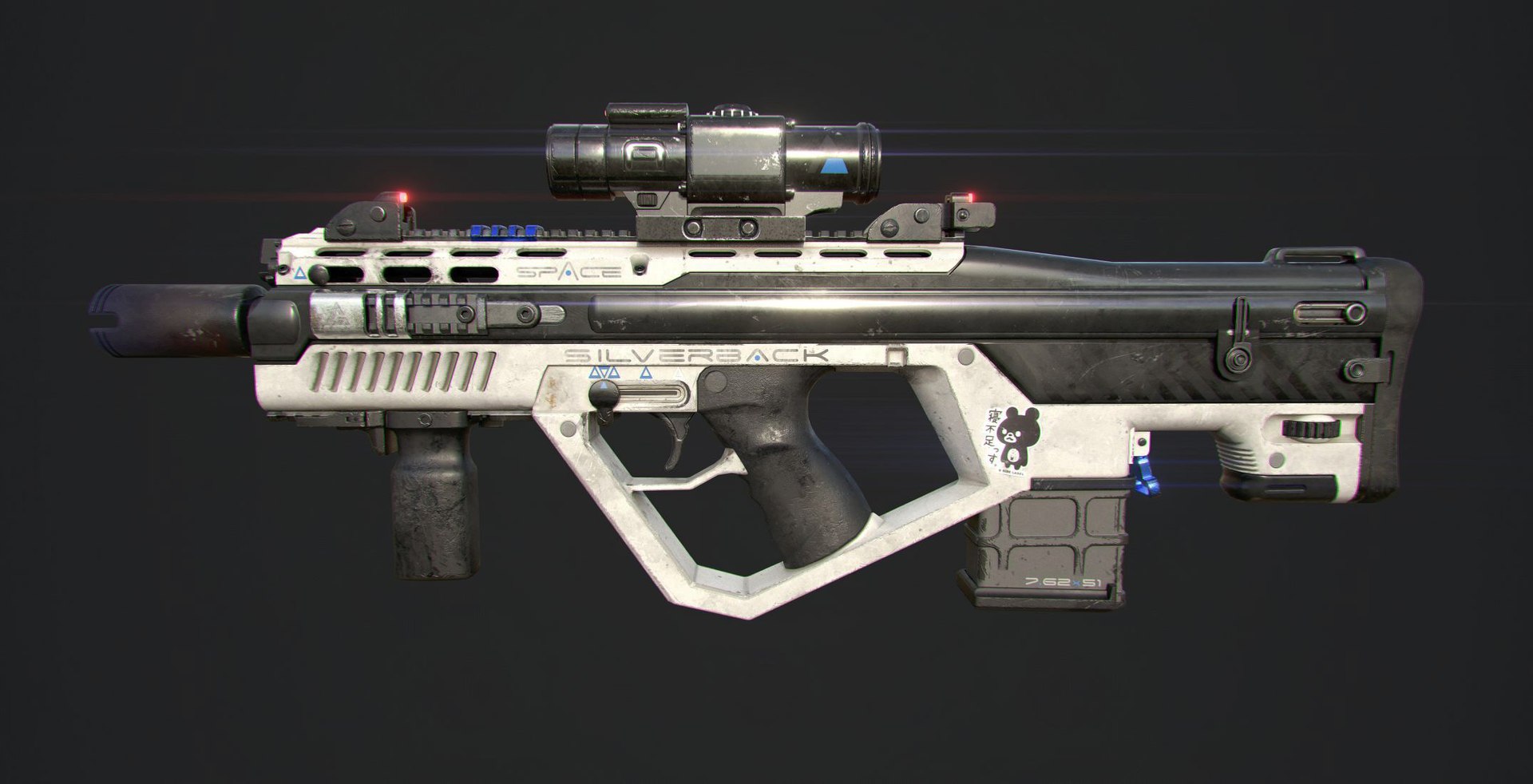 3D Sci-fi Battle Rifle Model - TurboSquid 1211900