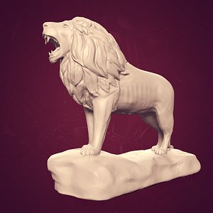 3d lion statue