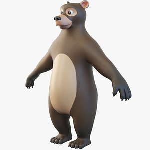 Cartoon Bear Character 3D model