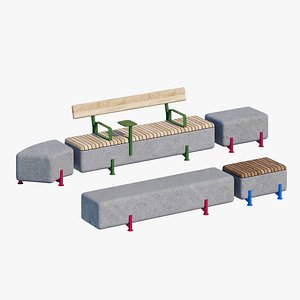 3D model Bench sofa