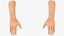 Female Hand Rigged for Cinema 4D