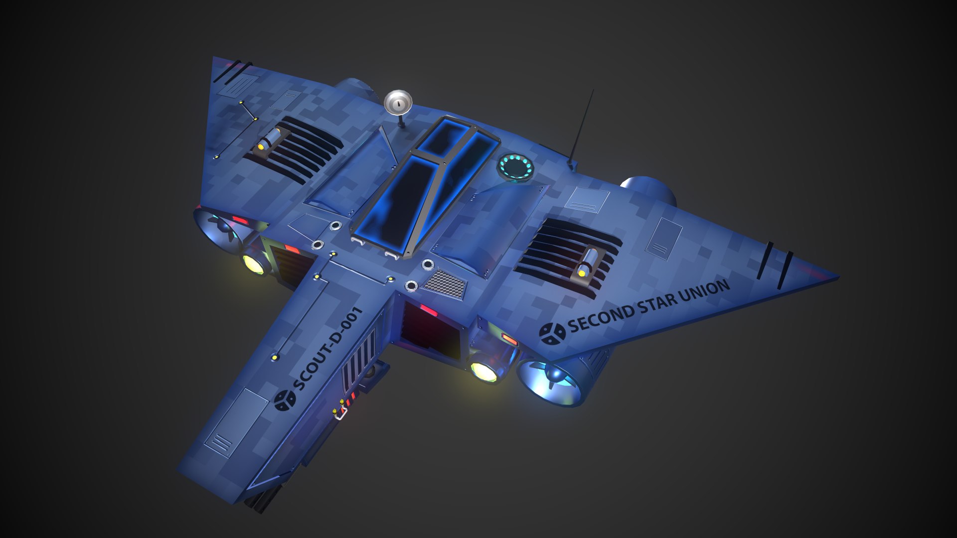 Small reconnaissance starship Scout-D-001 3D model https://p.turbosquid.com/ts-thumb/WL/4JSgGy/rE/screenshot007/png/1658950180/1920x1080/fit_q87/dbceaeacbfb4f8a837a20bc2720852d5317d4d59/screenshot007.jpg