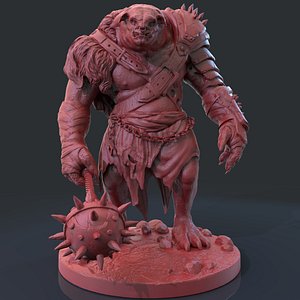 Troll Face and Posing Body 3D model 3D printable