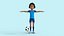 Cartoon Football player Rigged 3D