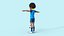 Cartoon Football player Rigged 3D